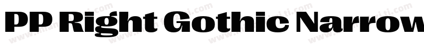 PP Right Gothic Narrow Light字体转换